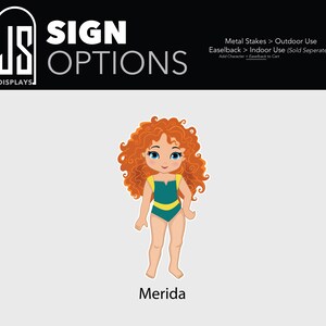 Princesas de playa de verano, niños, bebés, Disney, Cenicienta, Rapunzel, Ariel, Elsa, Anna, Tiana, Moana, accesorios, letrero de fiesta, decoración de jardín, recortes imagen 11