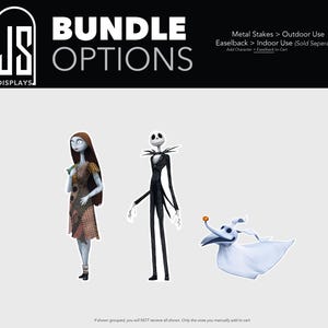 Nightmare before Christmas movie jack skellington sally character props halloween birthday party yard sign lawn decor decoration cut out Trio Set Only