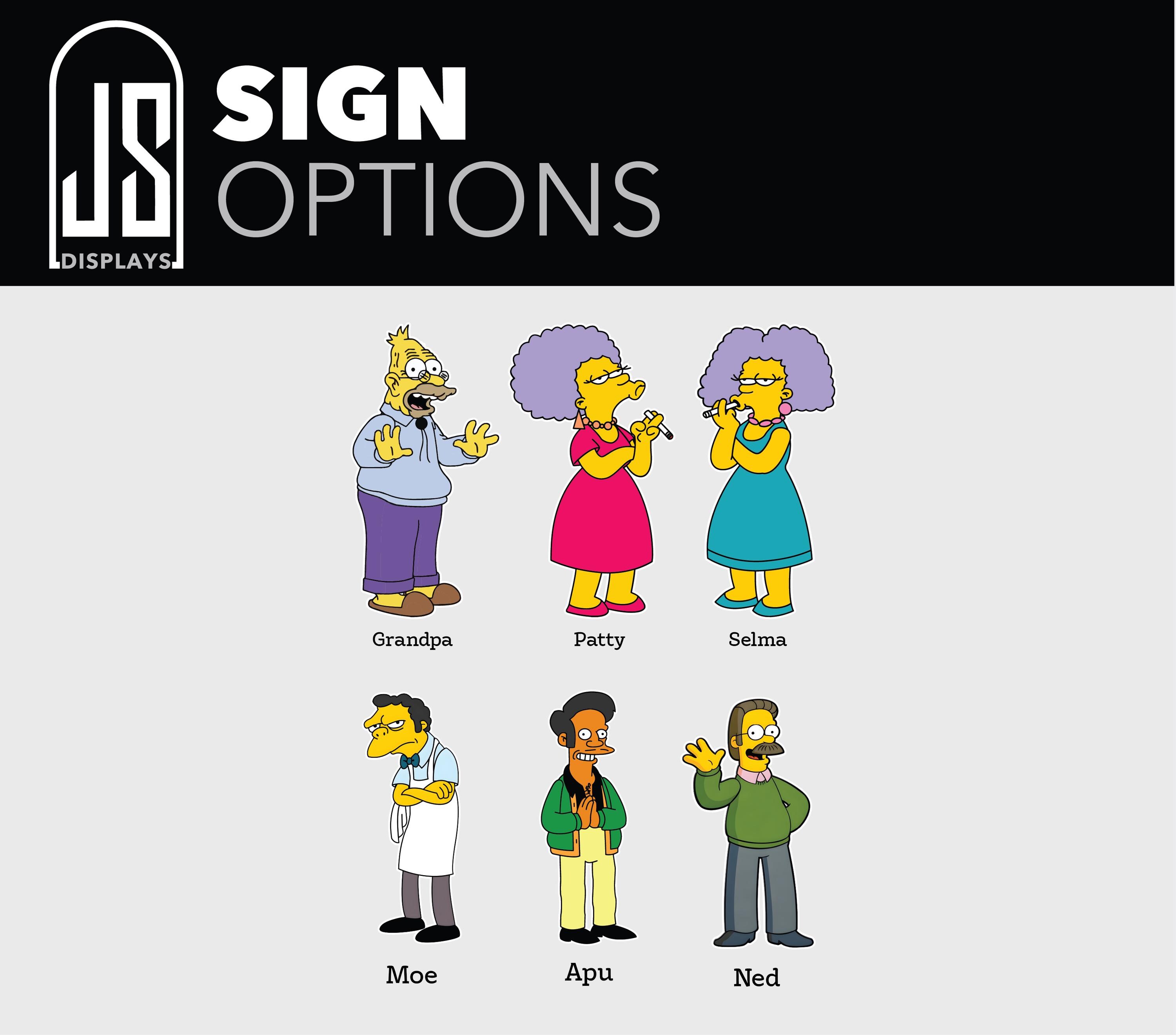 Simpson Props Simpsons Additional Characters Props Party Yard Sign Decor Decoration ...