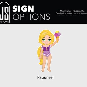 Princesas de playa de verano, niños, bebés, Disney, Cenicienta, Rapunzel, Ariel, Elsa, Anna, Tiana, Moana, accesorios, letrero de fiesta, decoración de jardín, recortes imagen 15