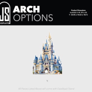 Cinderella castle iconic Mickey Mouse birthday bridal baby shower photo props themed arch backdrop photo wall sign decor display Arch - Y Only