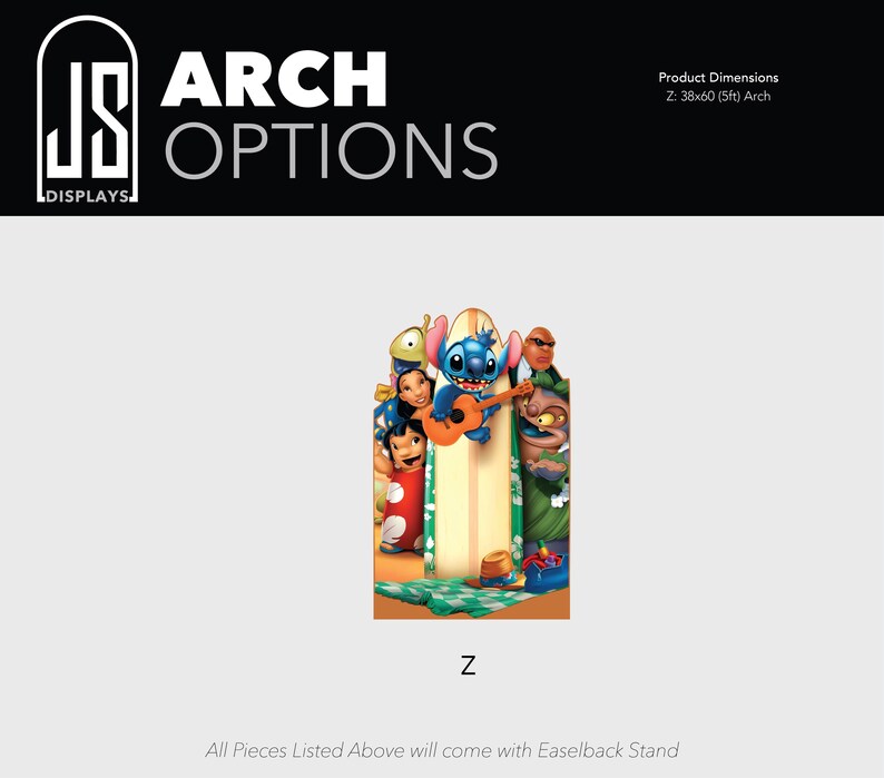 Lilo and Stitch cartoon movie version luau Hawaiian beach themed arch backdrop party photo wall sign decor display image 6