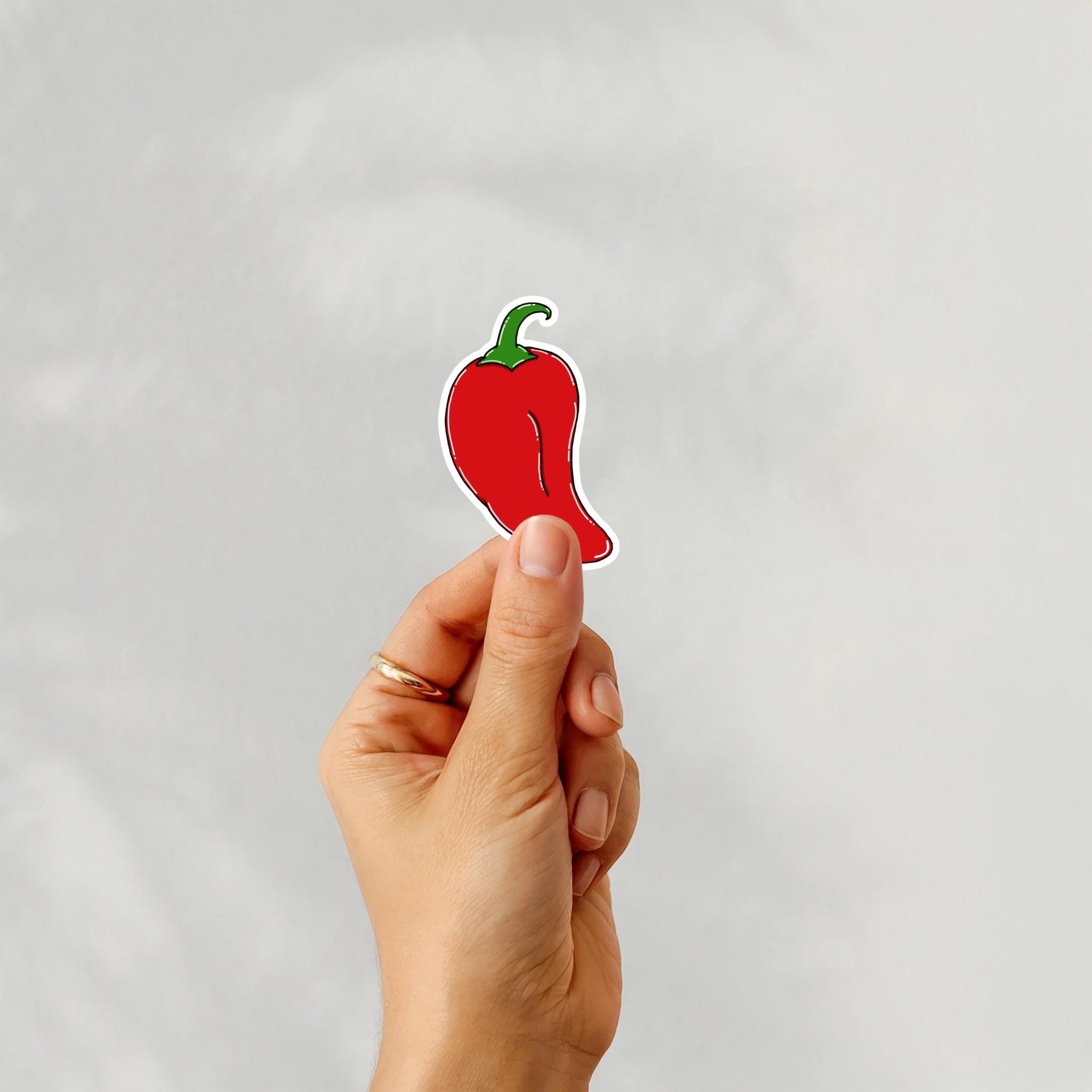 Red Chili Pepper Sticker | Hand-drawn Vinyl Decal (kiss-cut) - Etsy