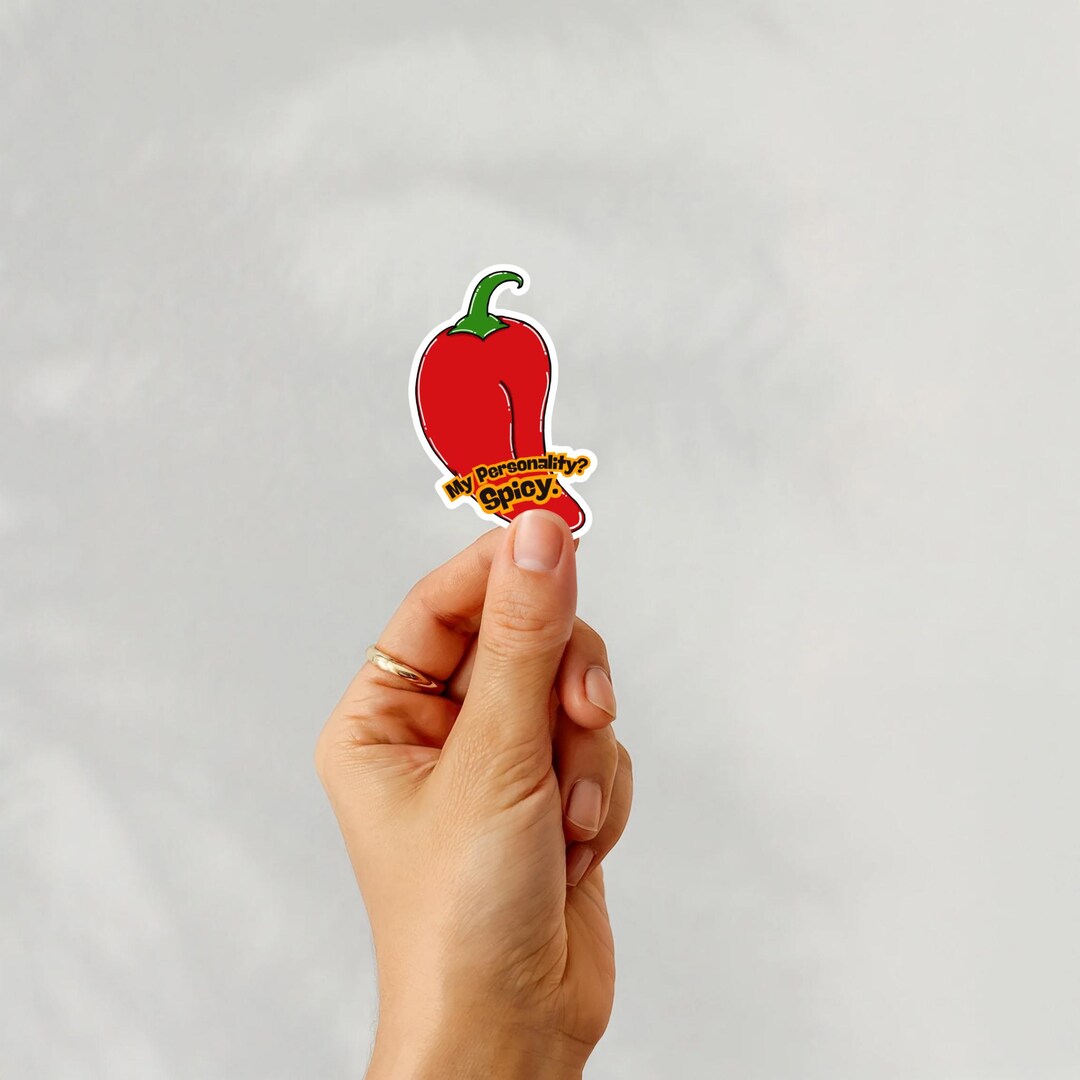 Spicy Chili Pepper Sticker | Sassy Vinyl Decal, Laptop Accessory - Etsy