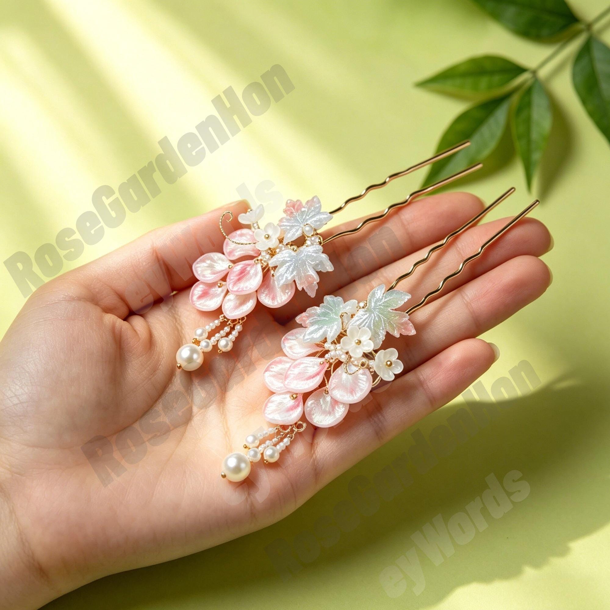 Iridescent Flower Hair Clip - Etsy display picture 2