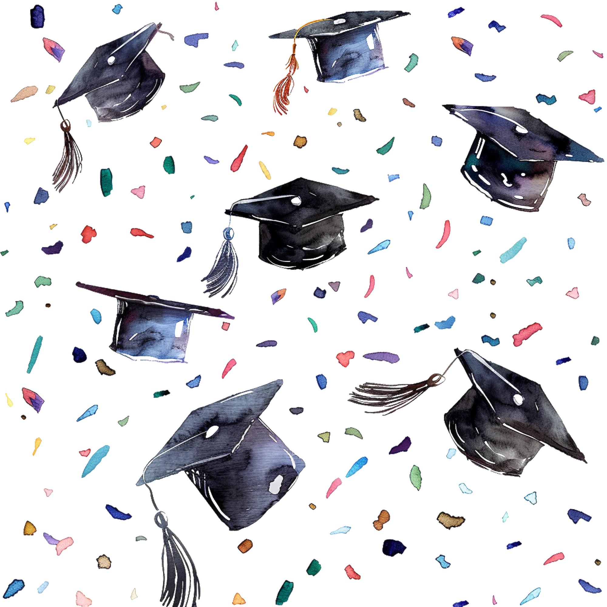 Graduation Clipart Bundle 112 PNG Watercolor Grad Cap Diploma Ceremony ...