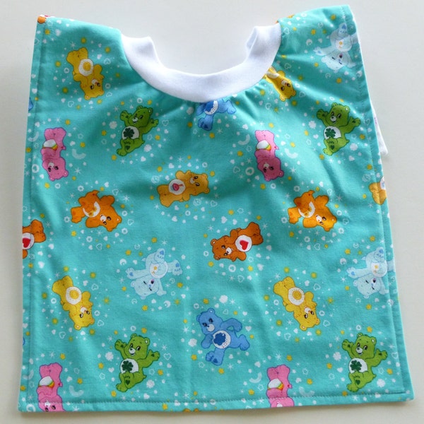 Care Bears Pullover bib for babies, toddlers or special needs children; bibs with no strings or snaps; baby gift; gift for toddlers