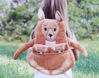 JP Ourse Dark Red Pebbled Leather Kangaroo Backpack Shoulder  display picture 3