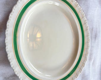 Piatto da portata Grindley England – Piatto vintage in ceramica color crema degli anni '30