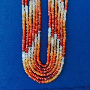Fire Opal Faceted Natural Beads Size 4-5 mm Length- 16 inch