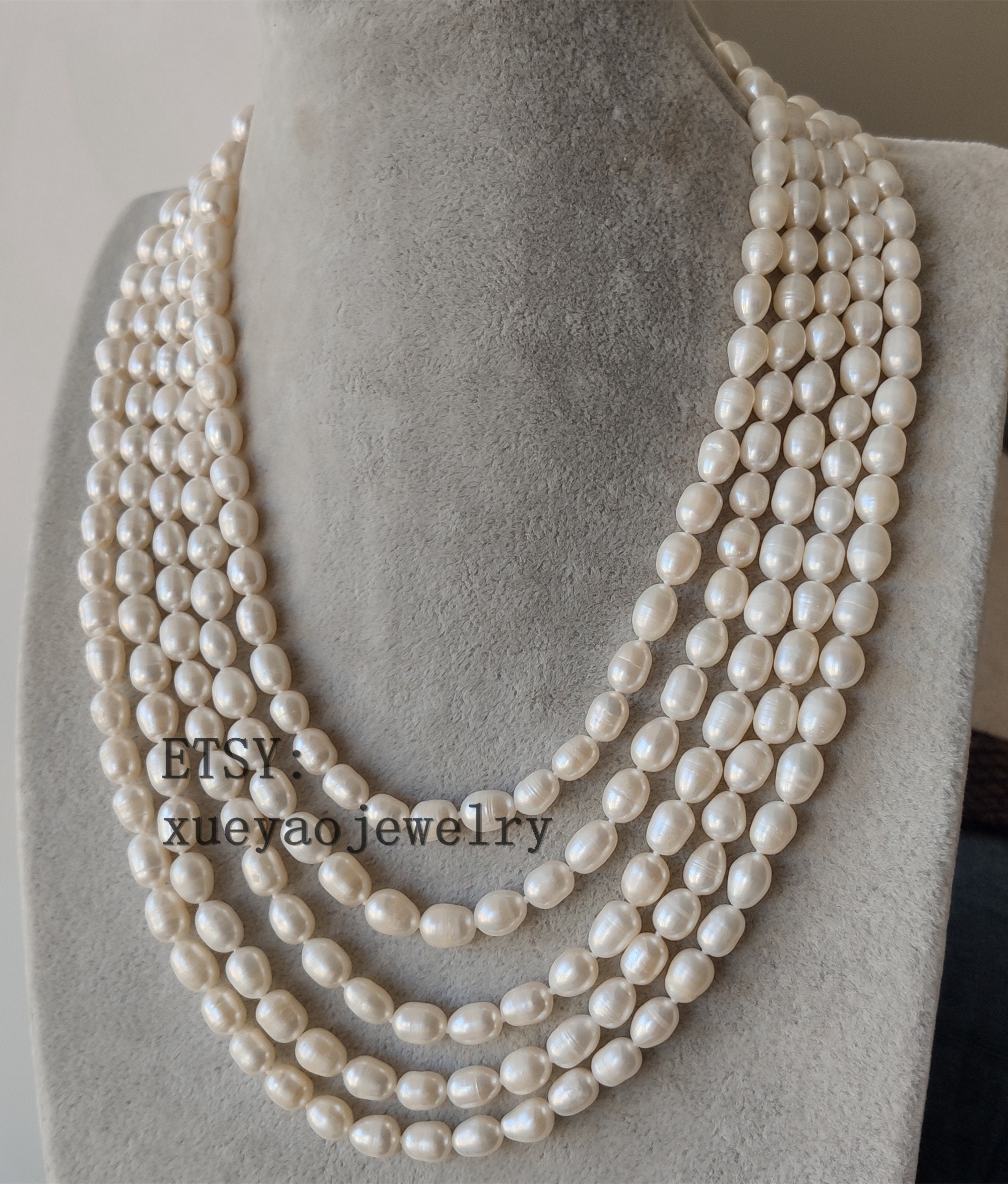 Collana Perle Coltivate Collana Con Perle Coltivate D'acqua Dolce Multicolore, Naturale, Lunghezza 18 Pollici - Vintage Mox Pearl - Foto 11