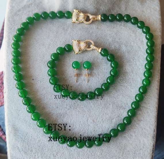 Jade earrings and necklace set online