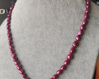 Set Collana E Orecchini Con Perle Barocche D'Acqua Dolce Naturali 8-9 Mm - Foto 5