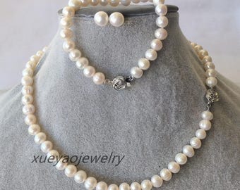 Collana In Vera Perla Di Tahiti 8-9mm Rotonda – PEARLS & COLORS | Qualità A+ Con Chiusura In Argento 925, Gioiello Regalo - 3