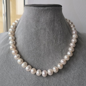 White Freshwater Pearl Necklace (11-11.5mm, 17 inch)