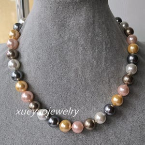 12 mm mehrfarbige Muschelperlenkette