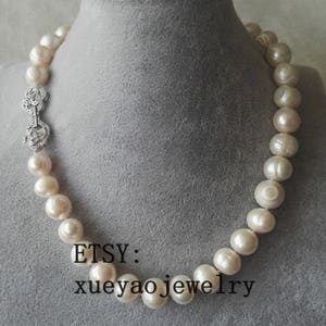 Large White Freshwater Pearl Necklace (11-11.5mm)