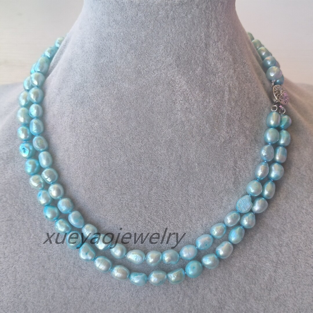 Loose Natural Pearls For Sale Dark Blue Freshwater Pearl Necklace