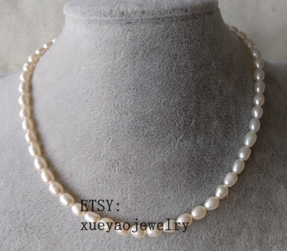 Tiny Pearl Necklace 5-6 Mm White Freshwater Pearl Necklace - Etsy Canada