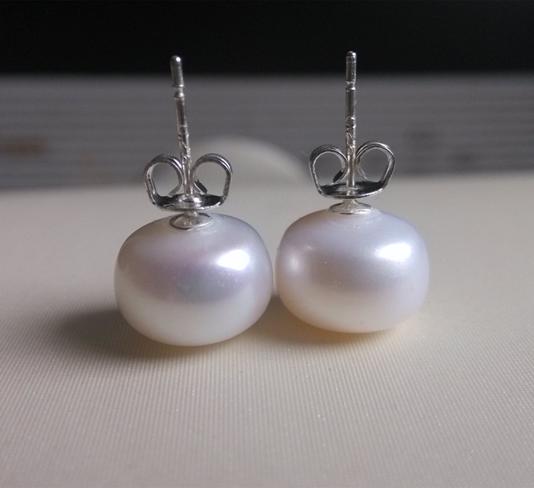 PEARL EARRING Big Pearl Earrings AAA 11-11.5mm White - Etsy