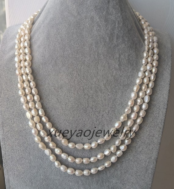 Collana di Perle Bianche d'Acqua Dolce 5 mm - Collane Perla - Gioielli