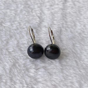 925 Silver Lever-Back Pearl Earrings: Genuine Freshwater Pearls