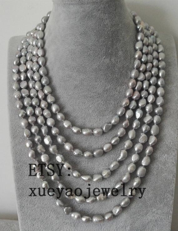 Long freshwater 2024 pearl necklace