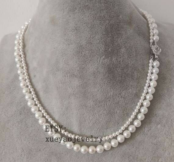 Collier Long En Véritables Coquillages Blancs Et Gris - 104 Cm, Artisanat, Occasion