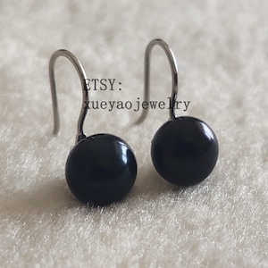 Pearl Earring- 7-8mm white/pink/lavender/gray/black  freshwater pearl dangle  earrings