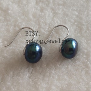 Freshwater Pearl Earrings: Bridesmaid Jewelry, 10-10.5mm Pearls