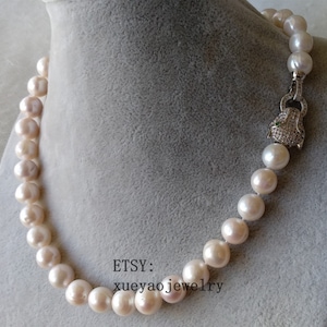 Large White Freshwater Pearl Necklace (11-11.5 mm)
