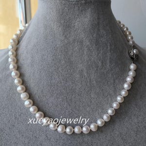 Cultured Pearl Necklace: 7.5-8 mm White Freshwater Pearl