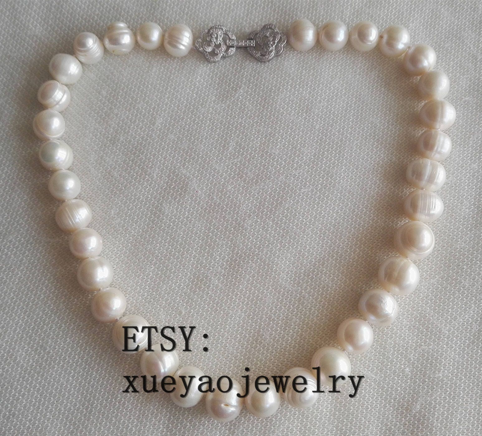 AA+ Perle D'acqua Dolce Barocche Bianche Da 11-12 Mm, Per - Foto 8