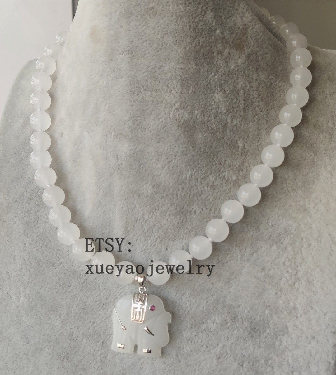 Elephant jade necklace Clearance