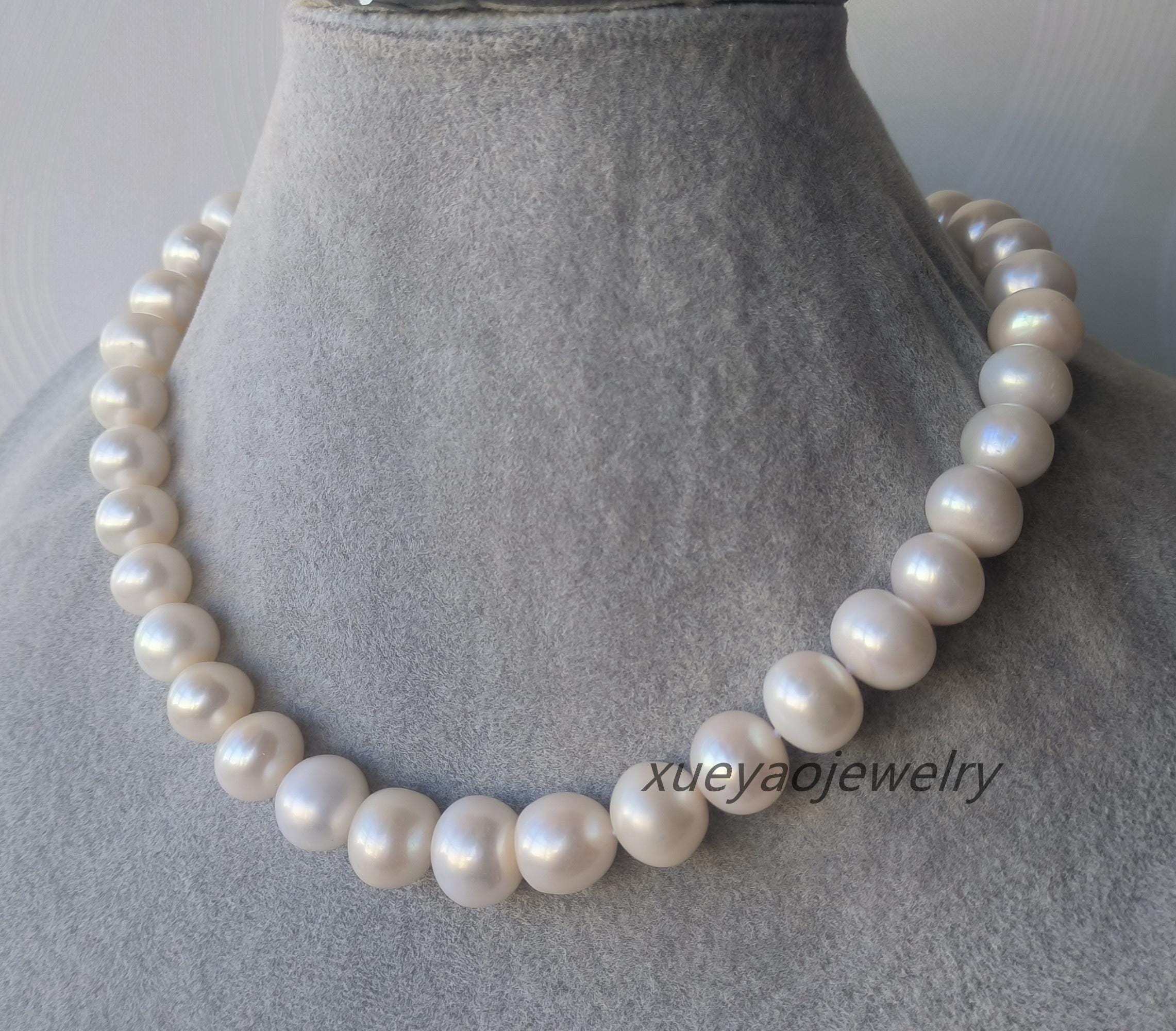 Filo Di Perle Di Coltura Di Tahiti 11-8 Mm Barocco Lungo 41 Cm Fine Lucentezza Multicolore - Foto 3