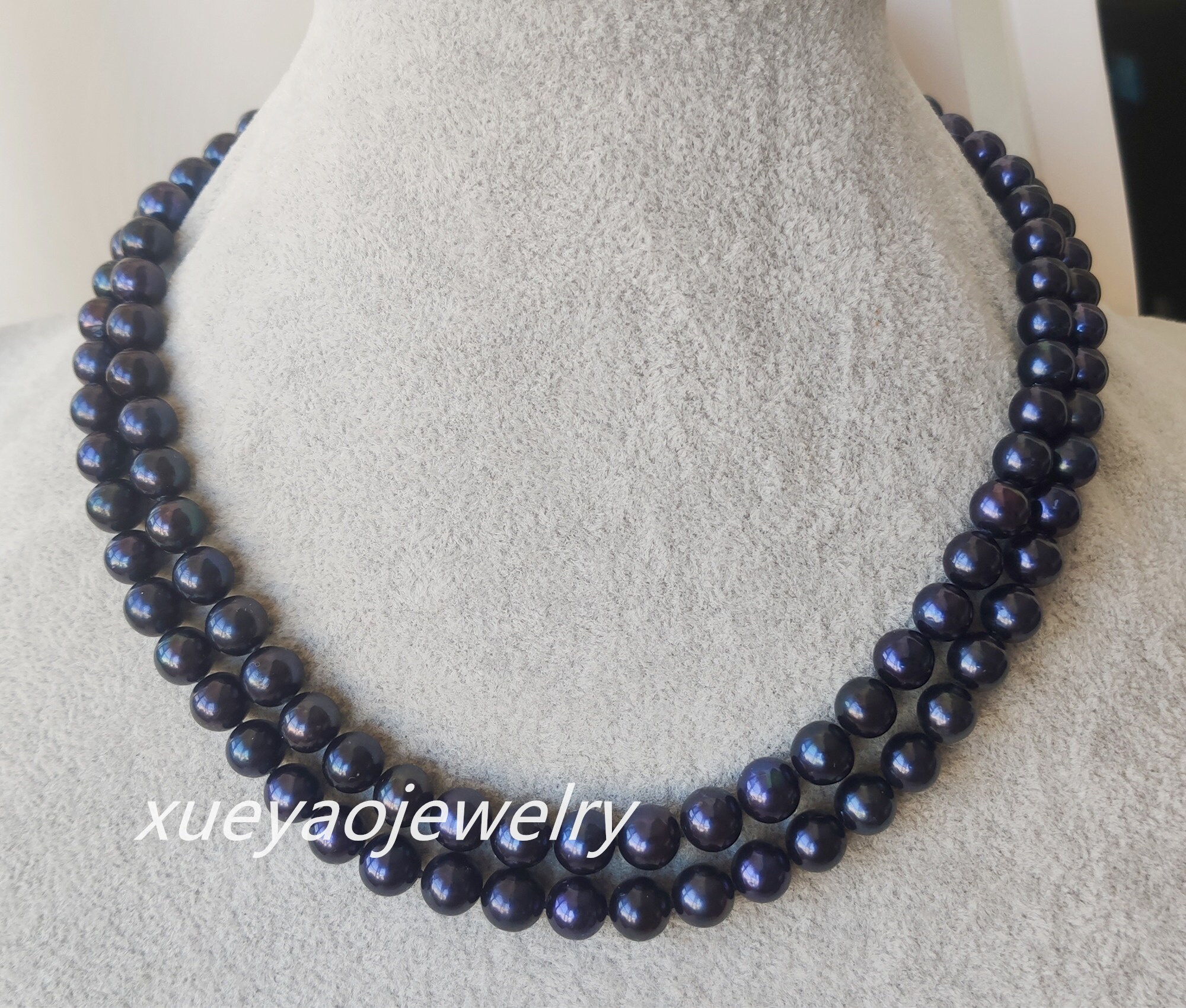 Black Pearl Necklace Etsy Singapore