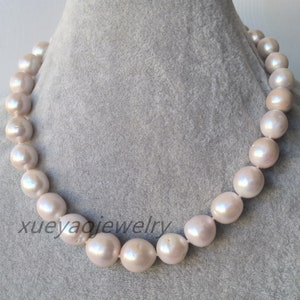 Big Pearl Necklace,cultured Pearl Necklace, 11-13 mm freshwater pearl necklace, gift for her