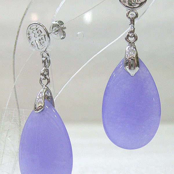 Teardrop Jade Earrings: Red, Green, Purple Agate Dangle Earrings