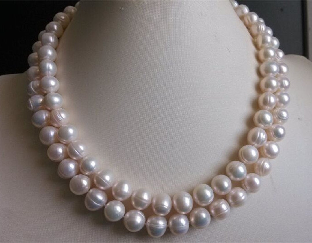 Genuine Pearl Necklace, White Pearl Necklace, Fresh Water Pearl ...