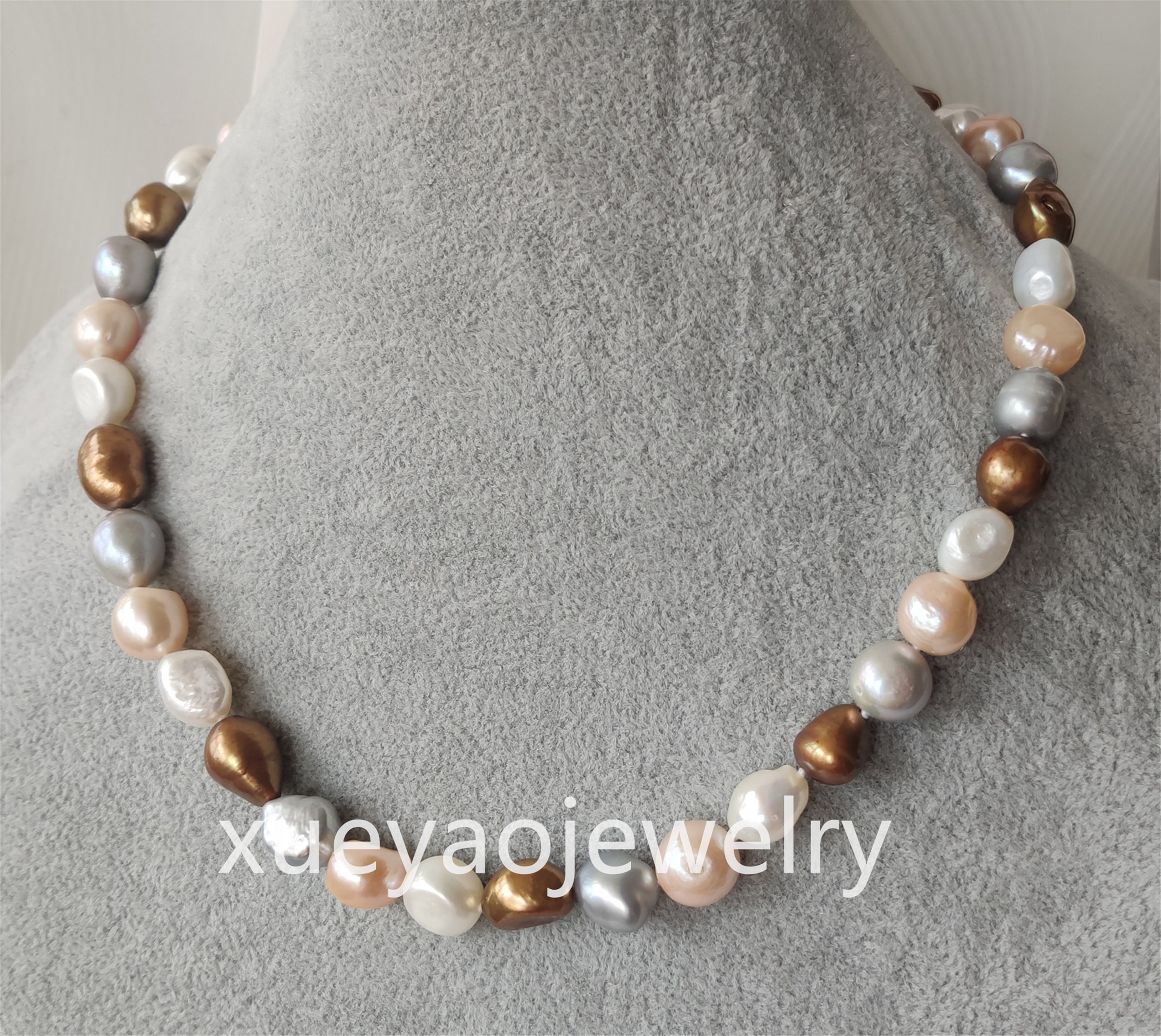 Details about   Pearl Necklace 11-12mm Baroque 4-5mm Pearl & 16x30 Black Onyx Endless 28'' 