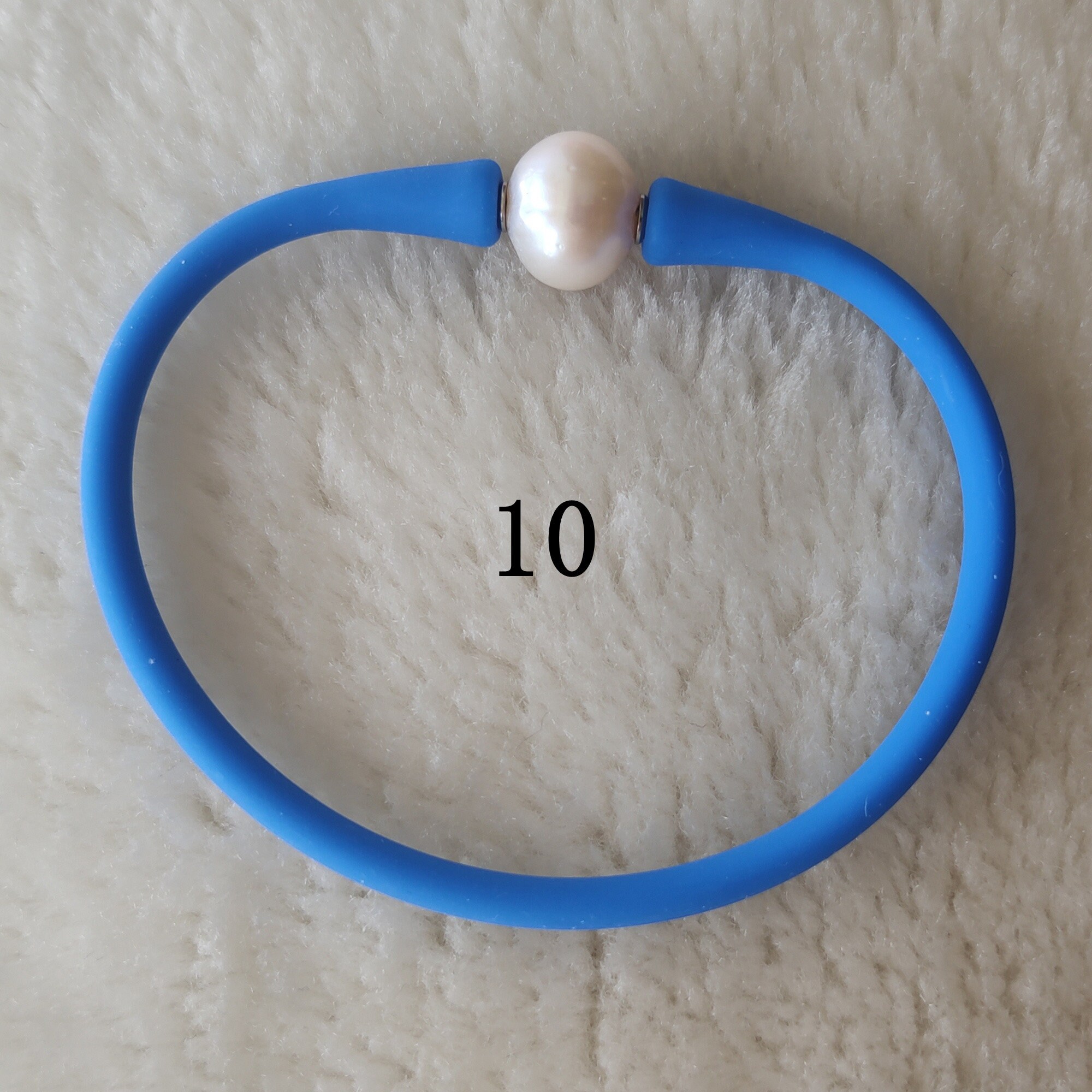 1pcs-wholesale 7.5 Inches/19cm Rubber Stretch Bracelet,10-11mm