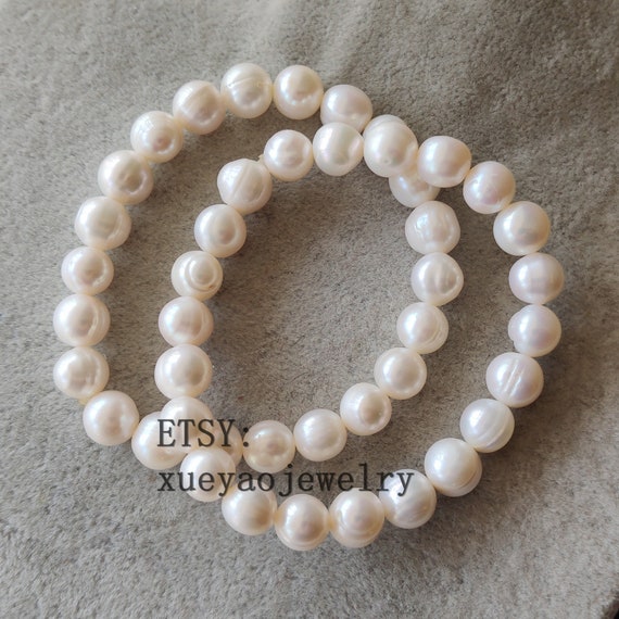 ブレスレット Oversized Pearl Elastic Bracelet #9908 Amazon.com: Cultured Freshwater Baroque Pearl Stretch