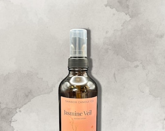 Ambientador Jasmine Veil - Fragancia de lujo para ropa de cama y hogar - Aroma floral fresco - Larga duración - Hecho a mano en Tacoma, Washington
