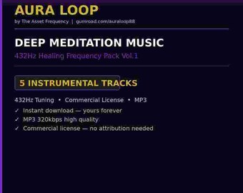 Diepe Meditatie Muziek 432 Hz Healing Frequency Pack Vol.1 | Rechtenvrije mp3-download