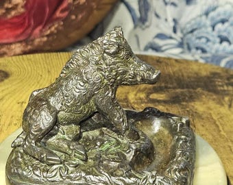 Gran Tour Recuerdo de Bronce de Il Porcellino (El Cerdito) Circa 1880