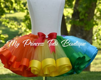 Rainbow Tutu Rainbow Ribbon Tutu Ribbon Tutu