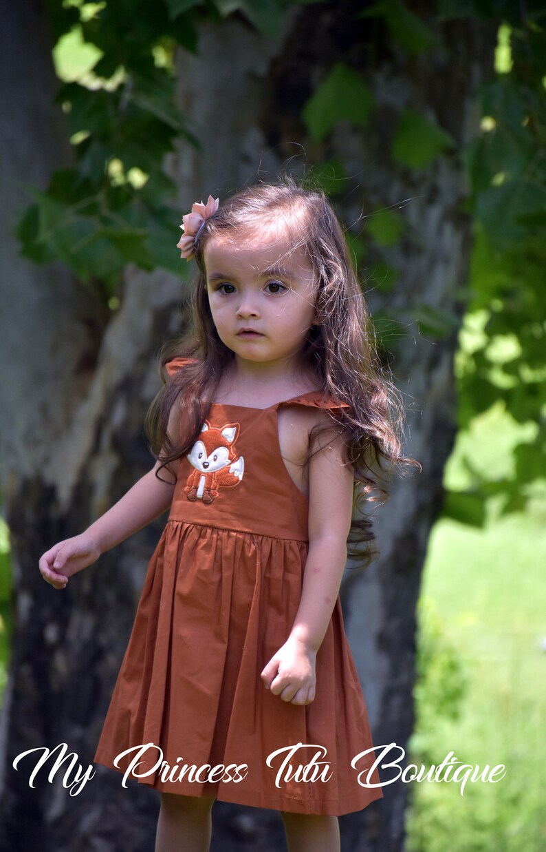 Fox Dress Fox Girls Dress Girls Fall Dress Baby Fox Dress Baby Etsy