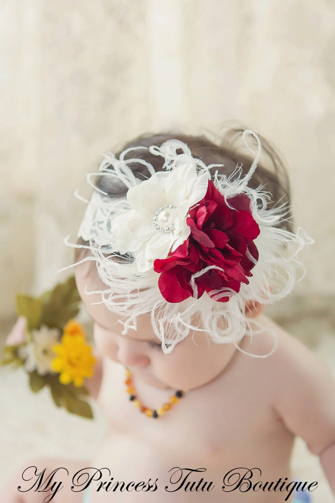 Baby Girls Flower Headband Newborn Flower Headband Infant Flower ...