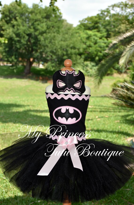 Batgirl Pink Black Tutu Batgirl Tutu Pink and Black Tutu Halloween Batman Costume Pink Batman Girls Costume Halloween Tutus for Girls Etsy