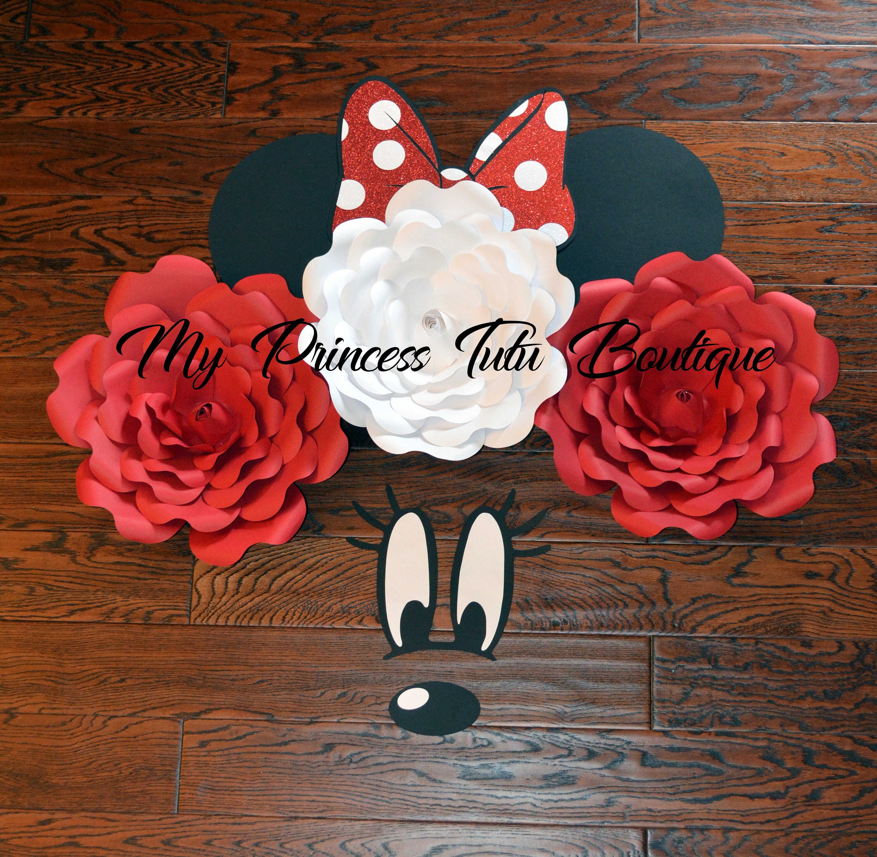 Minnie Mouse Birthday Minnie Paper Flower Paper Flower Paper Etsy